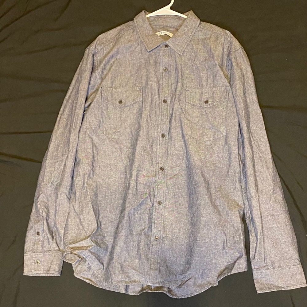 1969 Gap gray long sleeve dress shirt